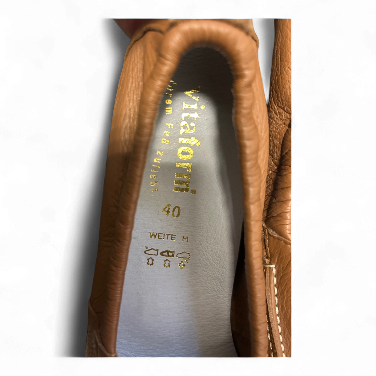 Vitaform Damen Slipper Leder Komfortschuh Weite H Gr 40 Braun Neu Bequem Alltag (Kopie)