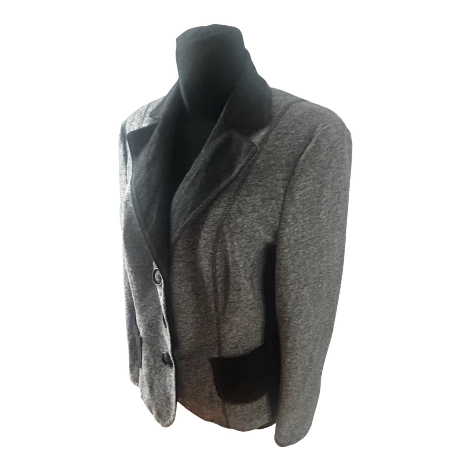 Gerry Weber Blazer Damen Gr 42 Grau Wollmix Klassisch Elegant Warm Herbst Winter