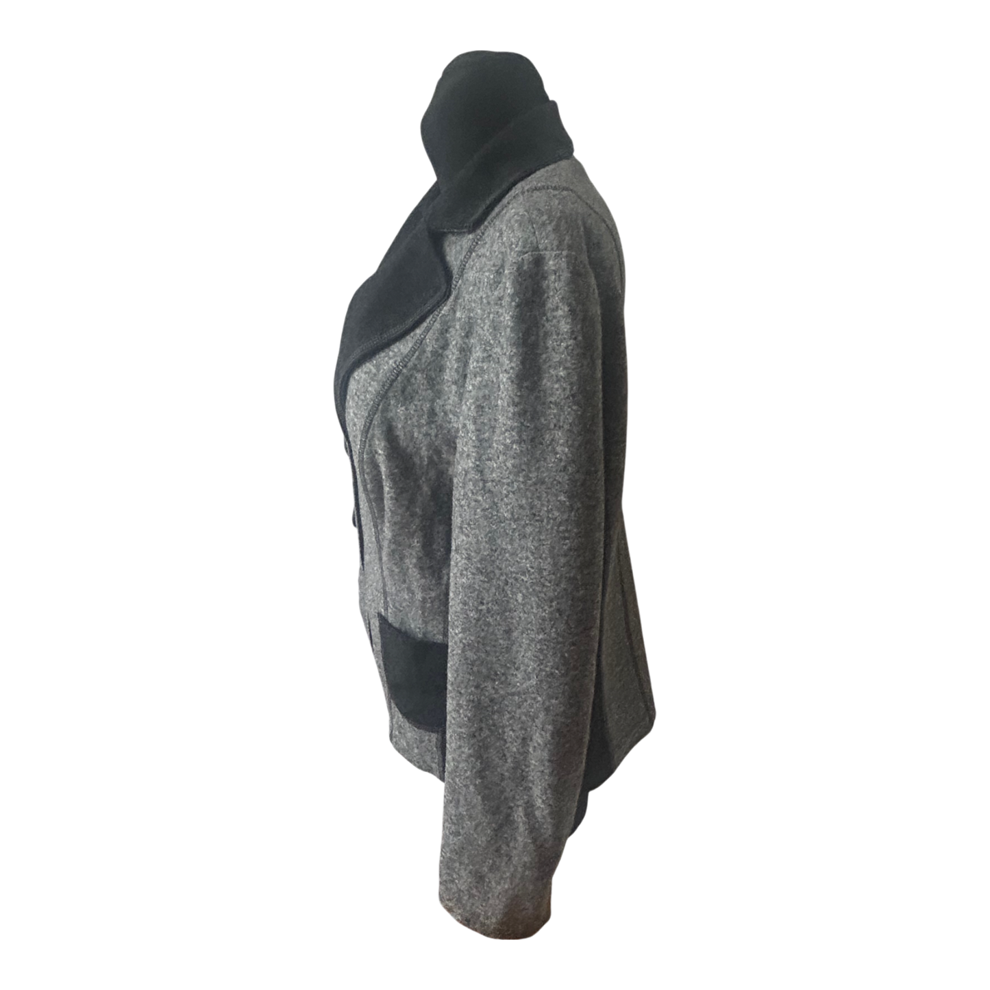 Gerry Weber Blazer Damen Gr 42 Grau Wollmix Klassisch Elegant Warm Herbst Winter