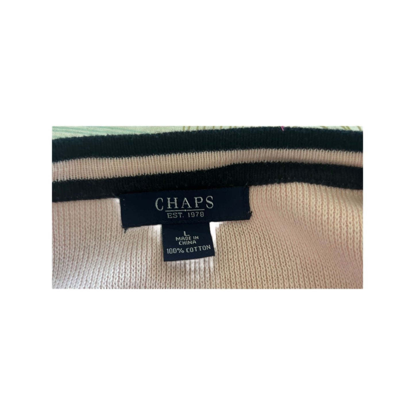Chaps Ralph Lauren Strickjacke Damen Gr L Rosa Baumwolle Knöpfe Elegant