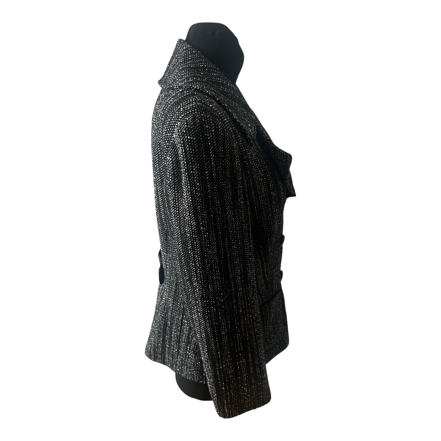 Betty Barclay Blazer Damen Jacke Gr 42 Schwarz Weiss Muster Elegante Ubergangsjacke