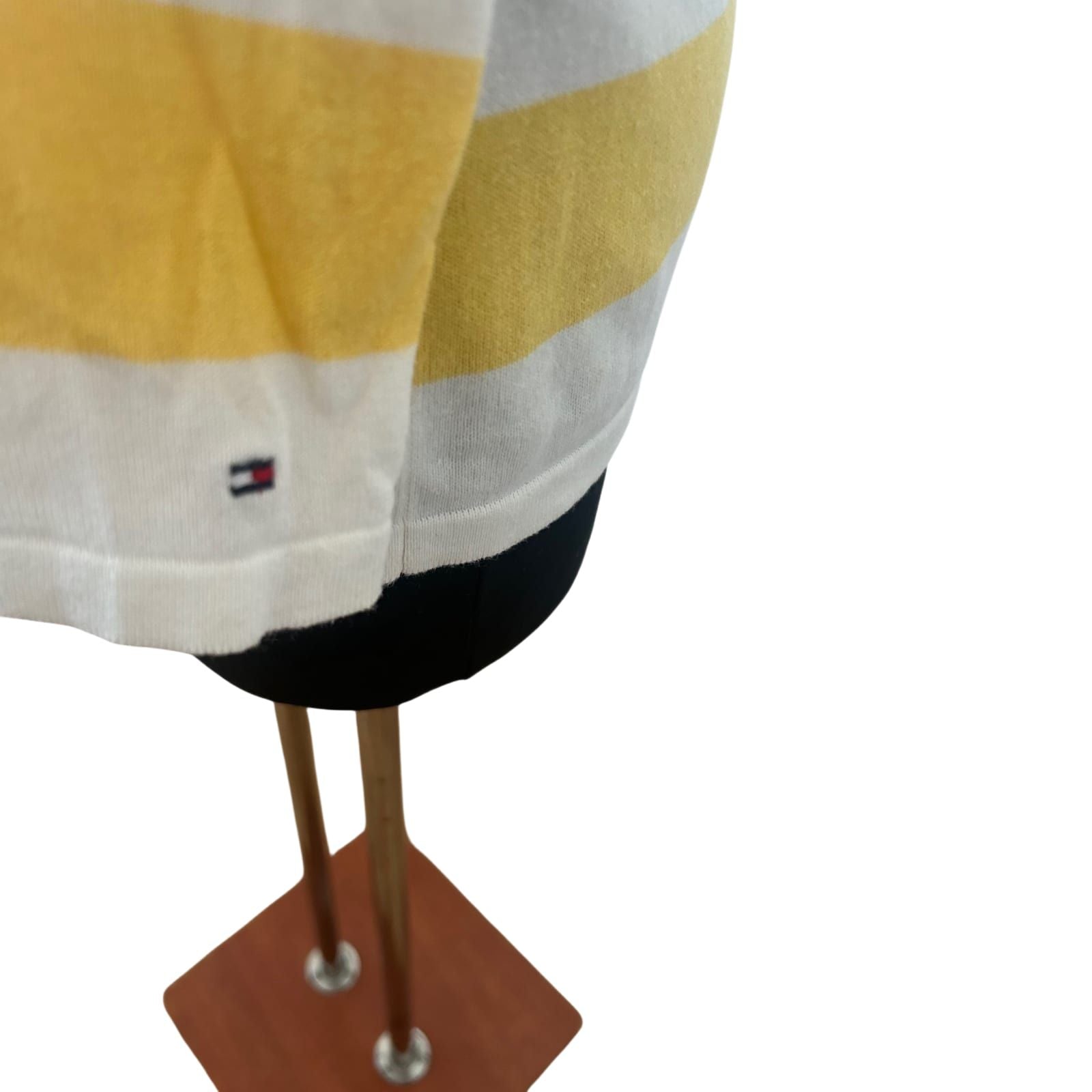 Tommy Hilfiger Damen Pullover Gr M Gestreift Baumwolle V Ausschnitt