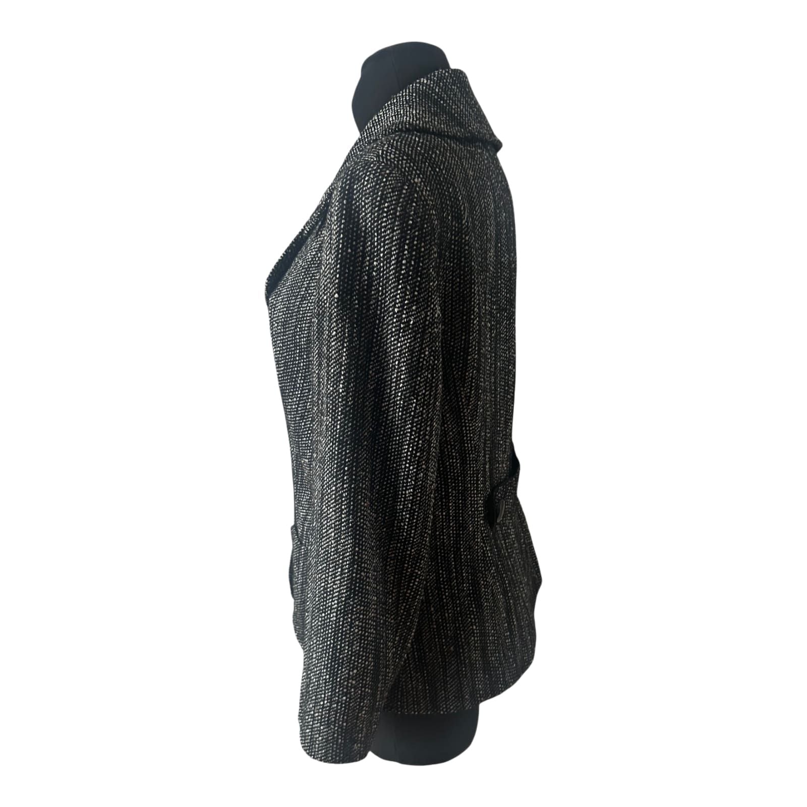 Betty Barclay Blazer Damen Jacke Gr 42 Schwarz Weiss Muster Elegante Ubergangsjacke