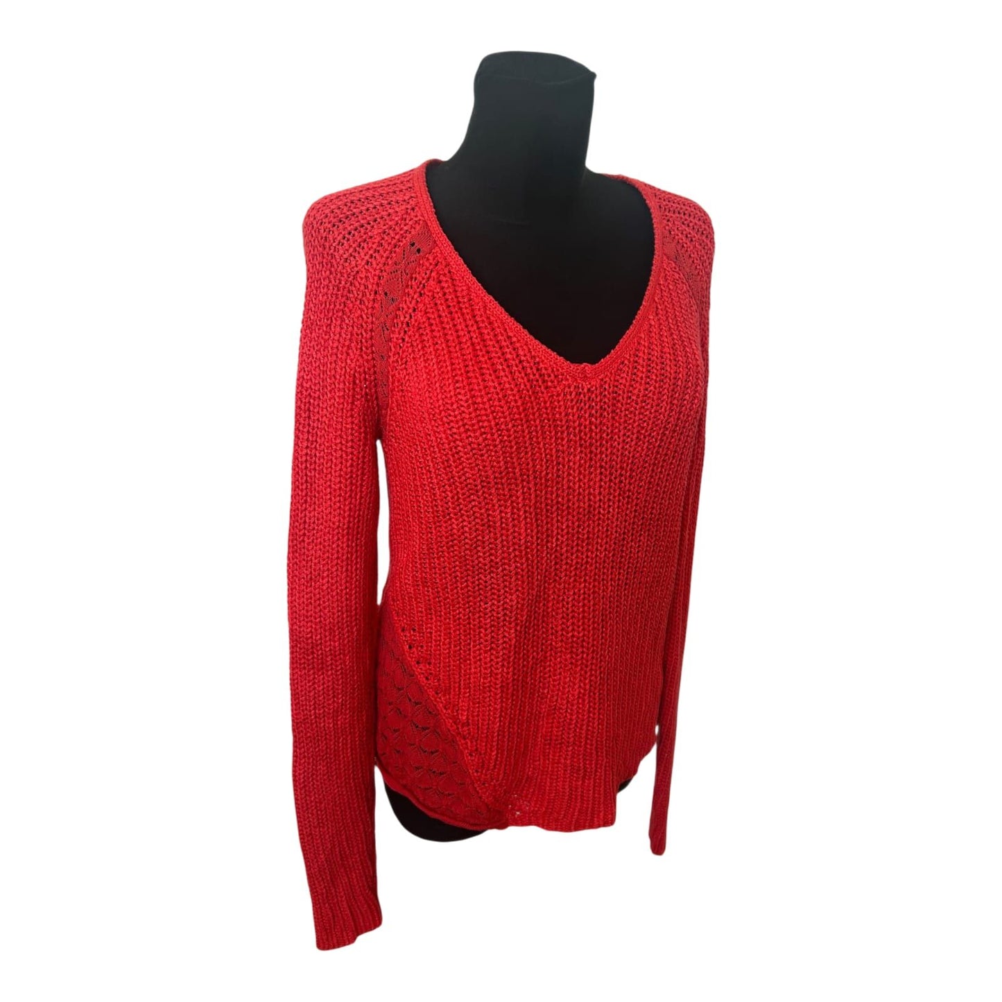 Calvin Klein Pullover Damen Strickpullover Gr M Rot Viskosemix Elegant