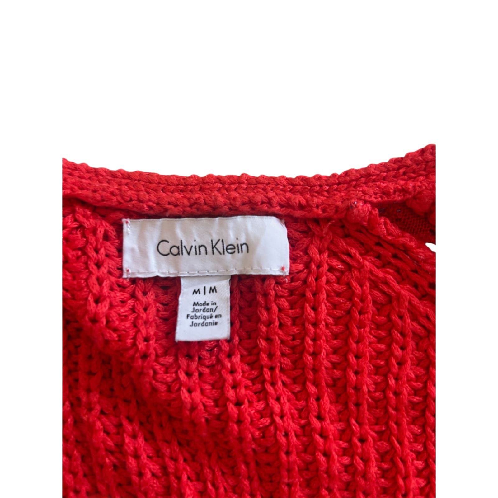 Calvin Klein Pullover Damen Strickpullover Gr M Rot Viskosemix Elegant
