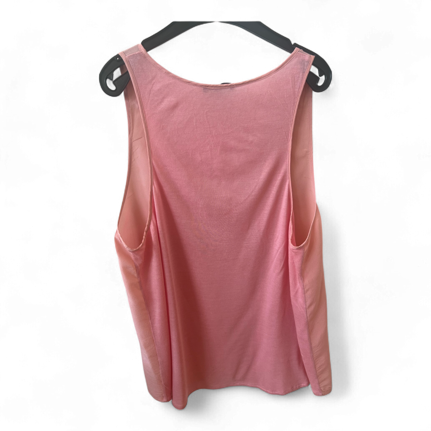 Massimo Dutti Damen Top L Lachs Ärmellos Elegant Sommer Büro Minimal Look