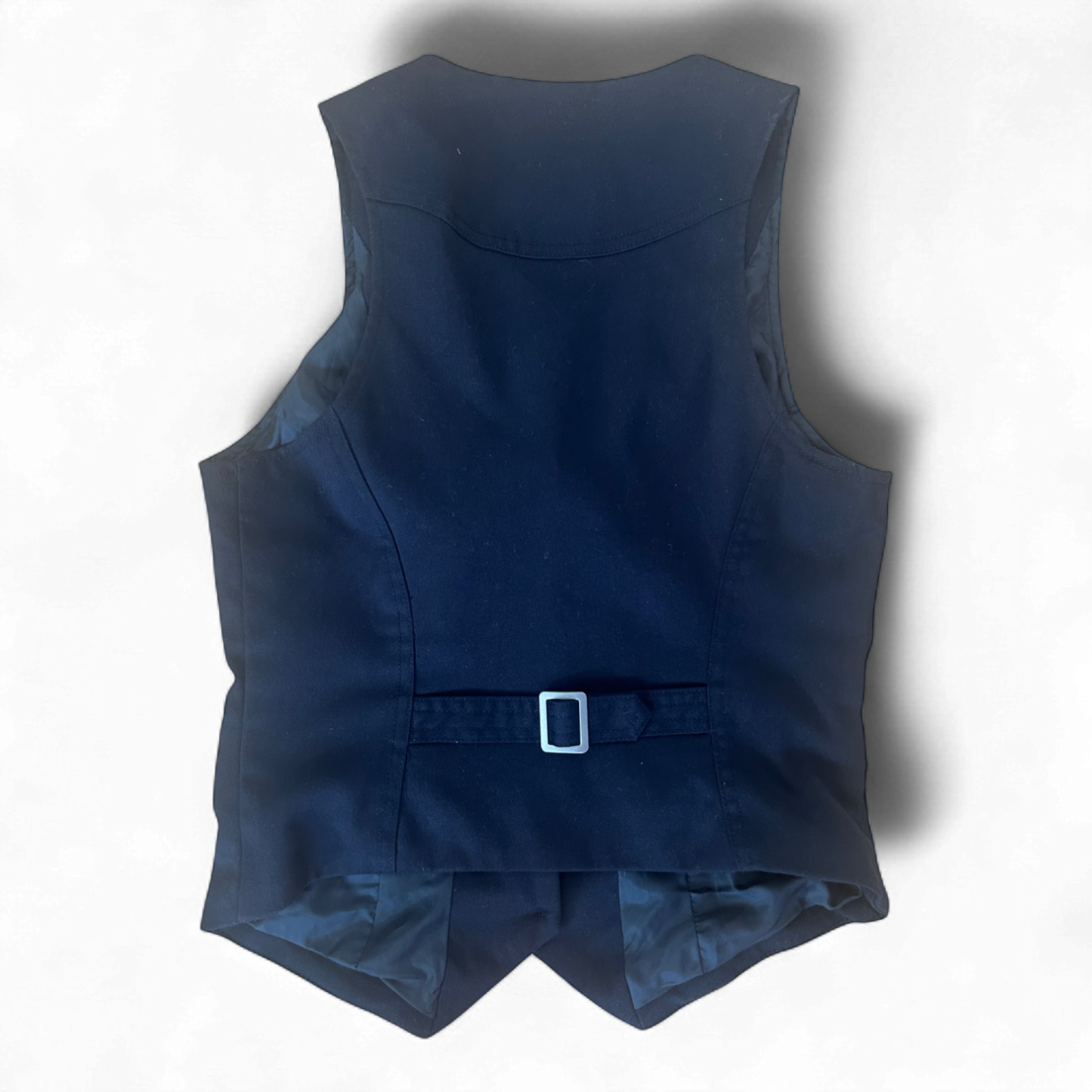 Madonna Weste Schwarz Gr S Business Look Knöpfe Tailliert Rückenriegel Elegant