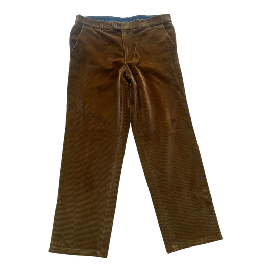 Herren Cordhose DuPont Teflon Braun Gr 25 Gerade Passform Baumwolle
