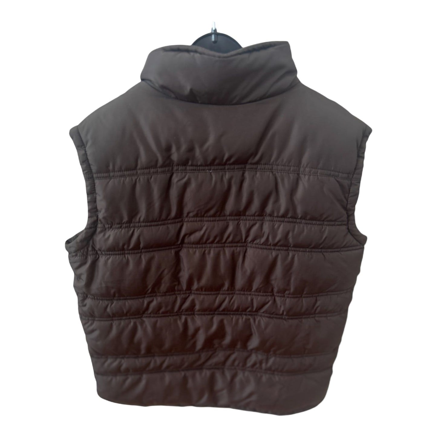 Pocopiano Weste Braun Gr 140 Stepp Outdoor Look Badge Reißverschluss Kinder