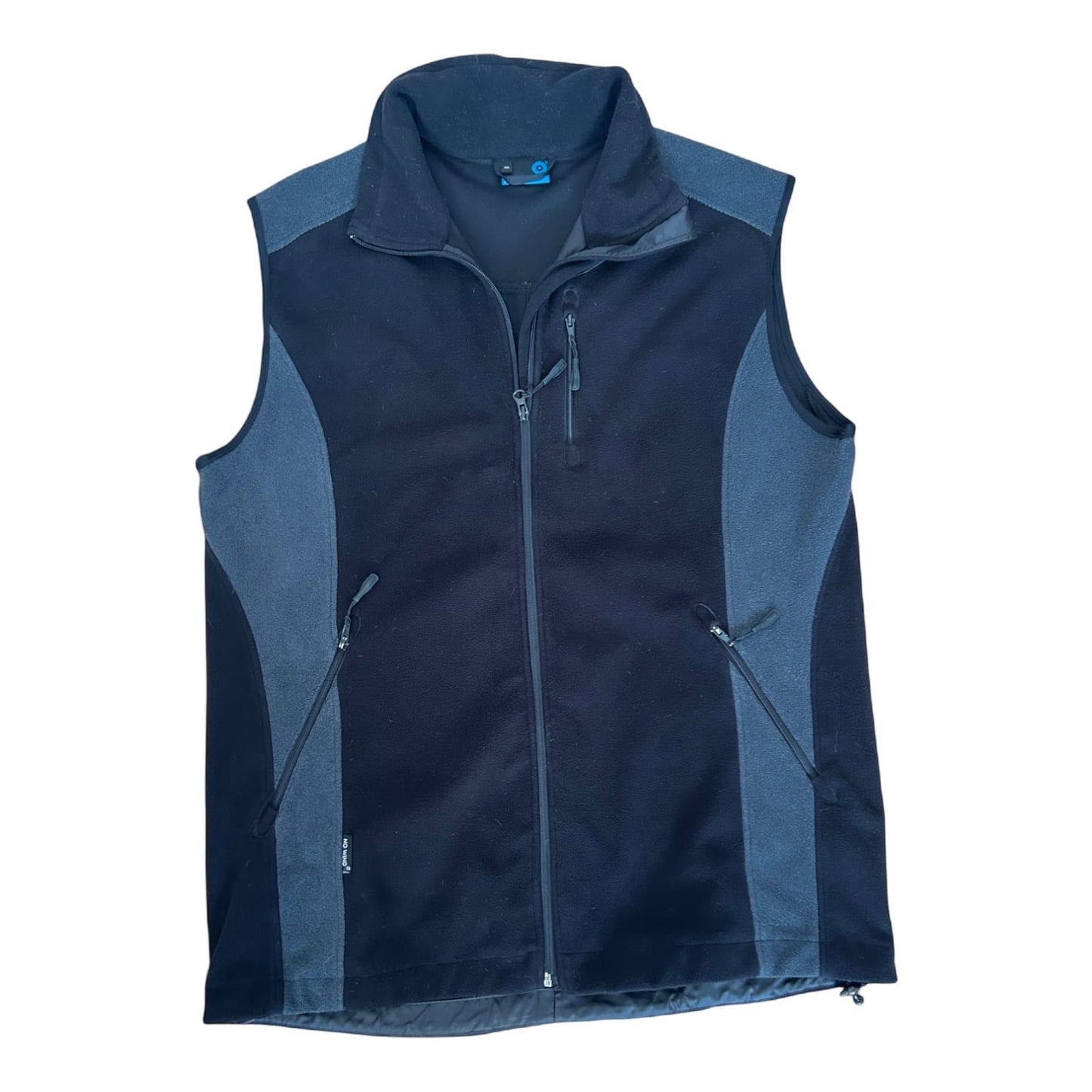 Helika Fleeceweste Schwarz Grau XXL Outdoor Utility Look Reißverschluss Polyester