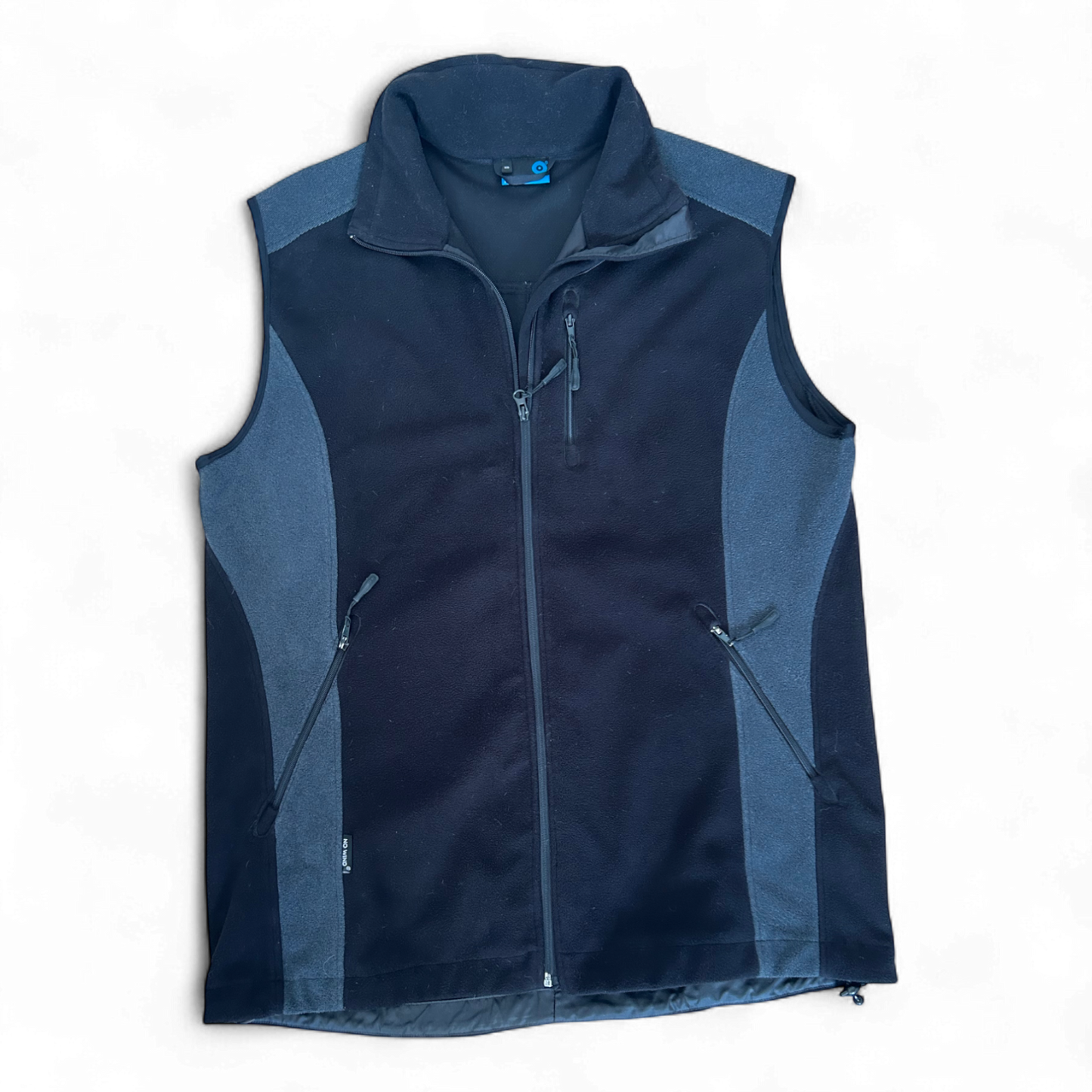 Helika Fleeceweste Schwarz Grau XXL Outdoor Utility Look Reißverschluss Polyester