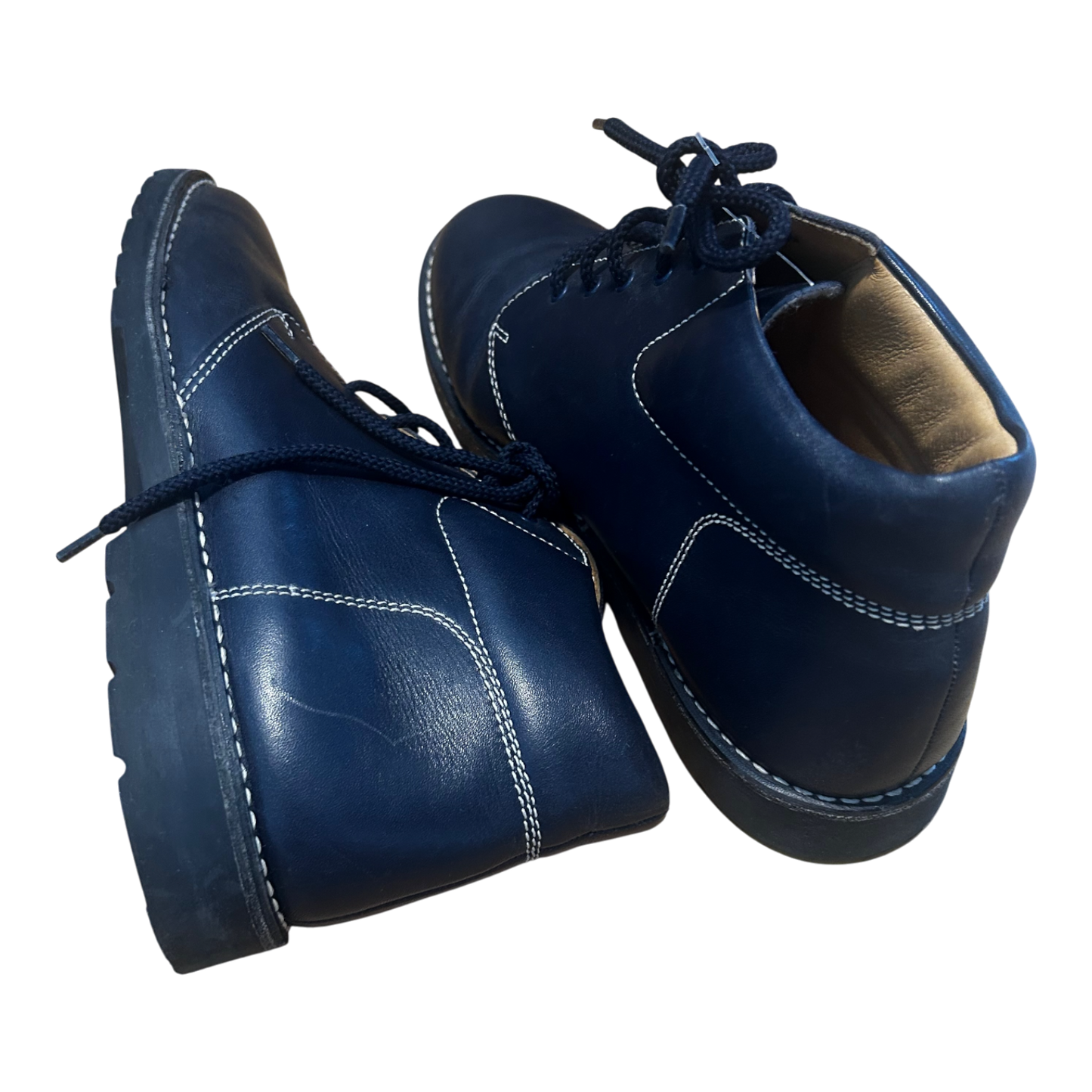 Bause Stiefeletten Damen Schuhe Gr 40 Echtleder Blau Schnürschuhe Klassisch