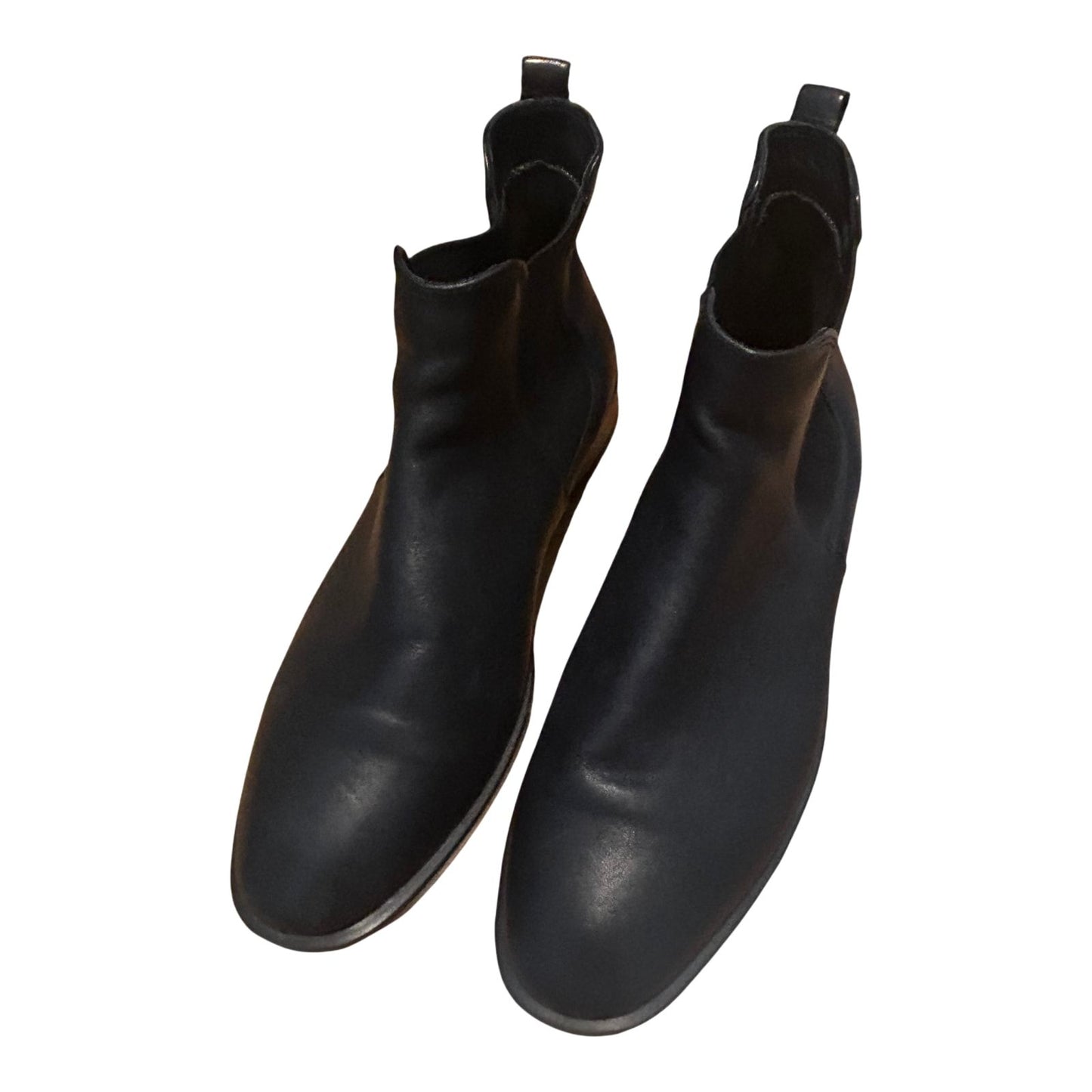 Ecco Stiefeletten Damen Schuhe Gr 39 Schwarz Leder Chelsea Gummizug Portugal