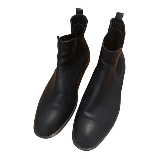 Ecco Stiefeletten Damen Schuhe Gr 39 Schwarz Leder Chelsea Gummizug Portugal