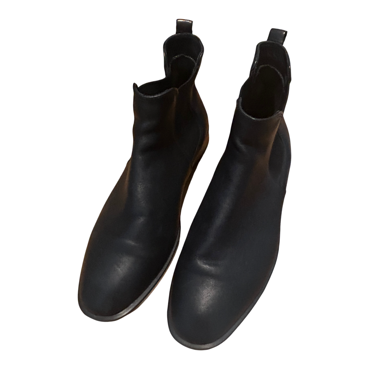 Ecco Stiefeletten Damen Schuhe Gr 39 Schwarz Leder Chelsea Gummizug Portugal