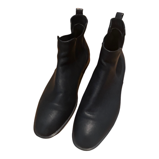 Ecco Stiefeletten Damen Schuhe Gr 39 Schwarz Leder Chelsea Gummizug Portugal