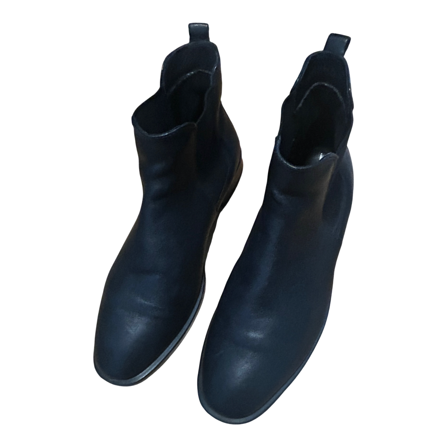 Ecco Stiefeletten Damen Schuhe Gr 39 Schwarz Leder Chelsea Gummizug Portugal