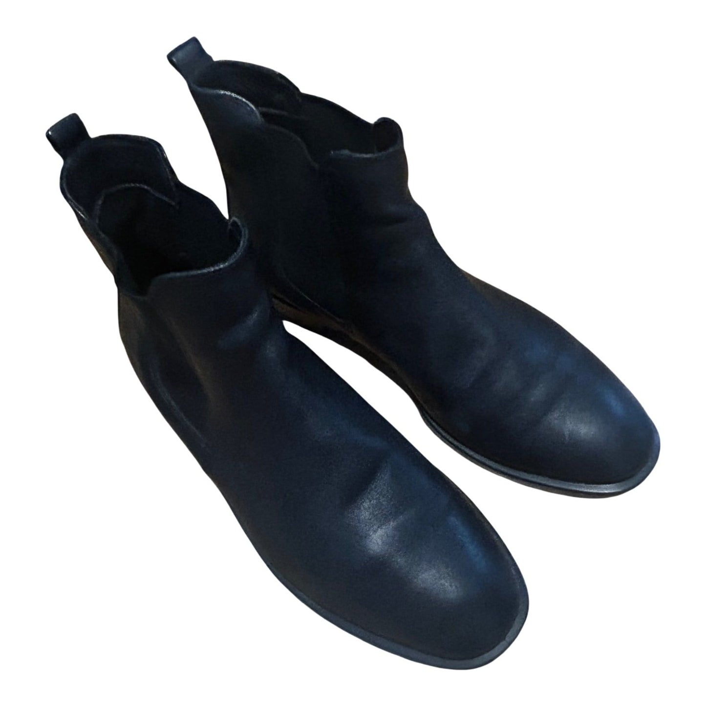 Ecco Stiefeletten Damen Schuhe Gr 39 Schwarz Leder Chelsea Gummizug Portugal