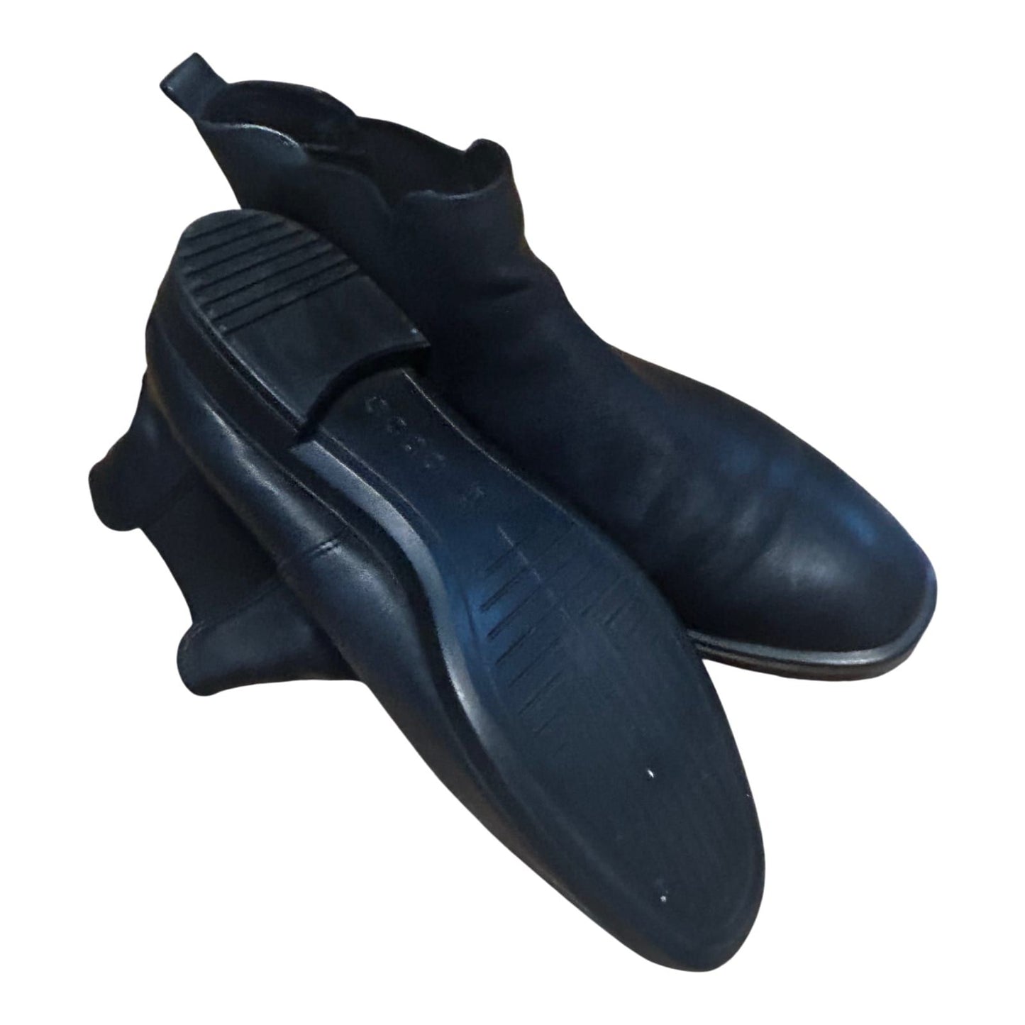 Ecco Stiefeletten Damen Schuhe Gr 39 Schwarz Leder Chelsea Gummizug Portugal