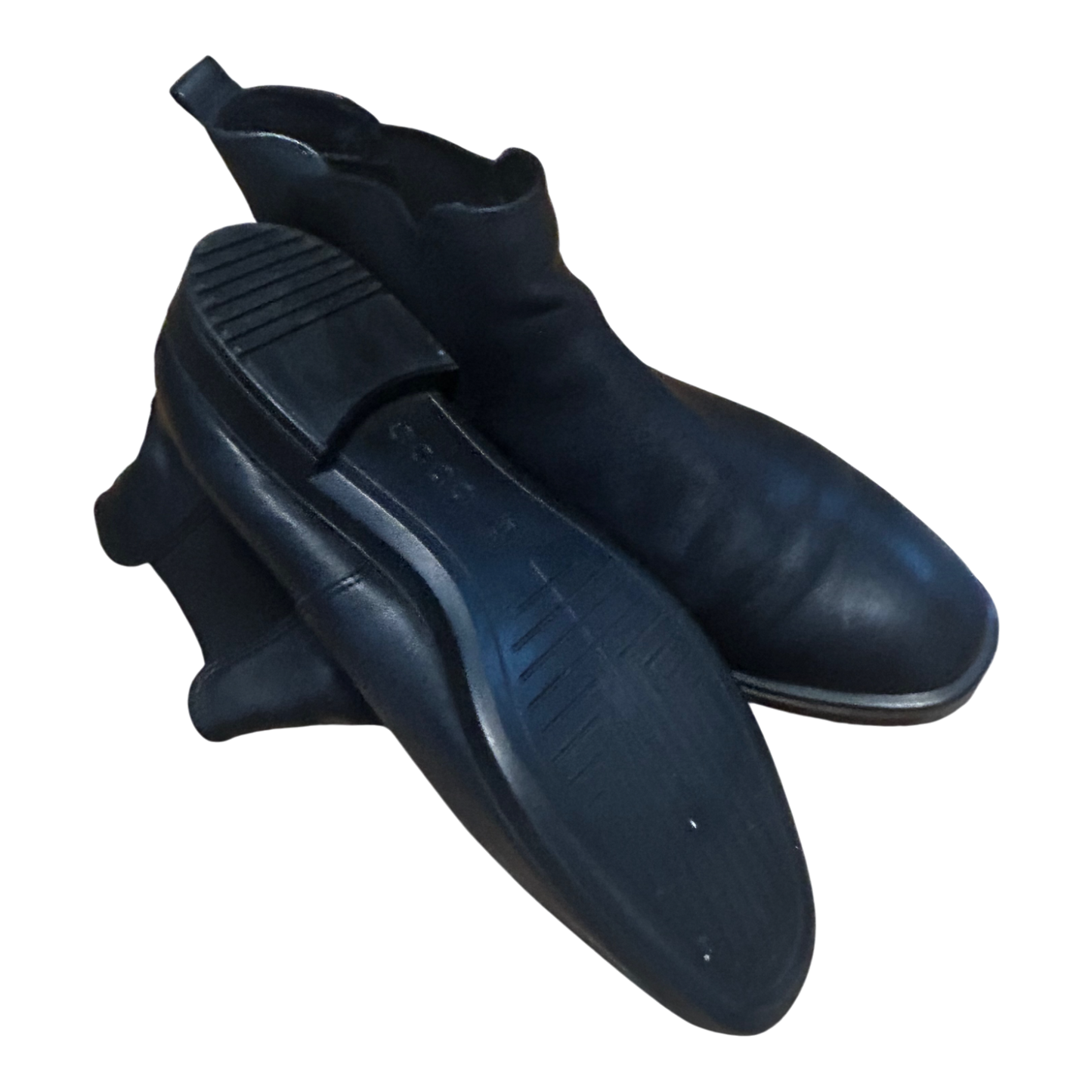 Ecco Stiefeletten Damen Schuhe Gr 39 Schwarz Leder Chelsea Gummizug Portugal