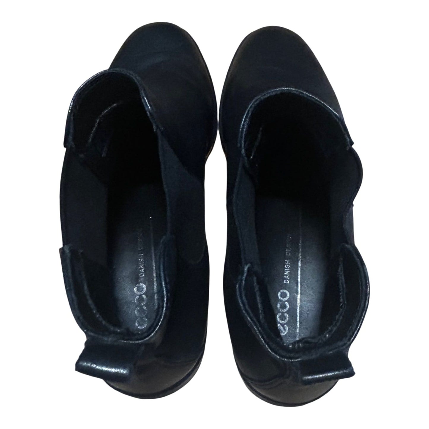 Ecco Stiefeletten Damen Schuhe Gr 39 Schwarz Leder Chelsea Gummizug Portugal
