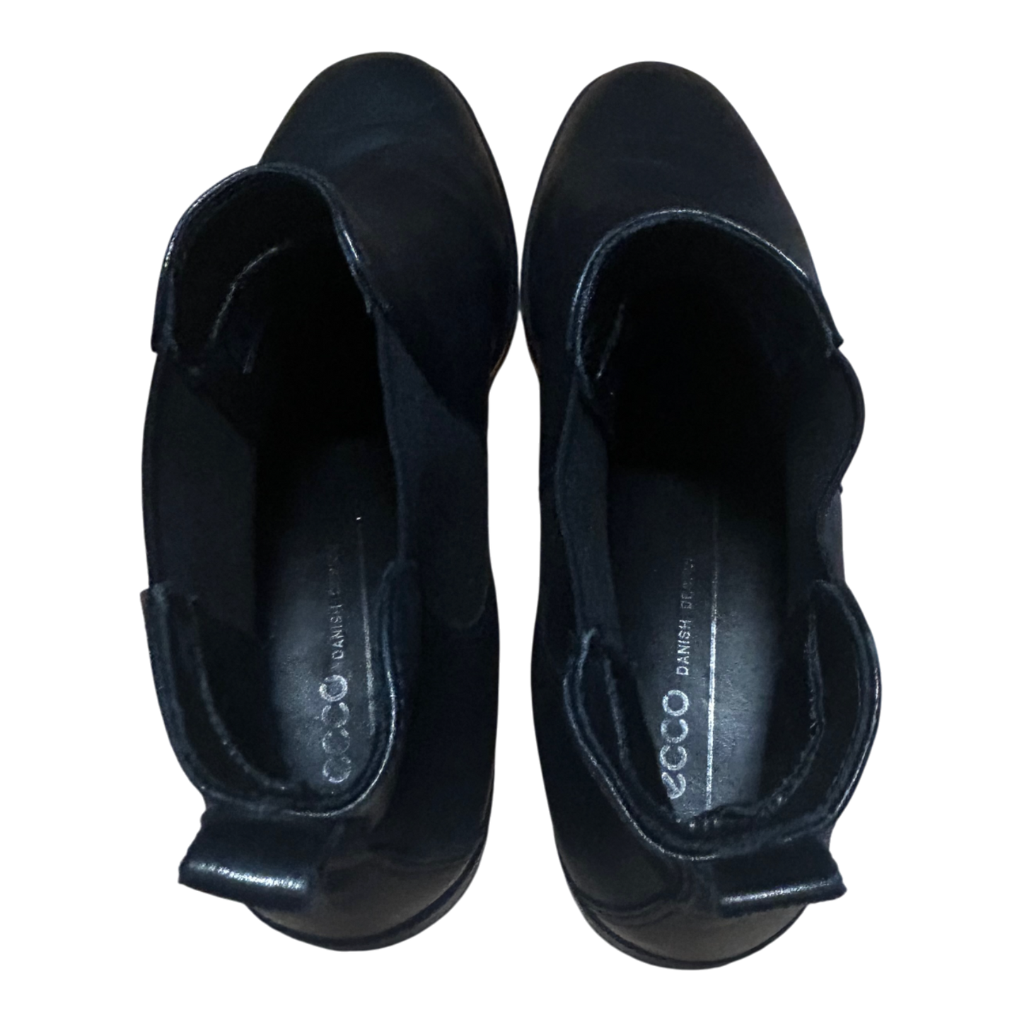 Ecco Stiefeletten Damen Schuhe Gr 39 Schwarz Leder Chelsea Gummizug Portugal