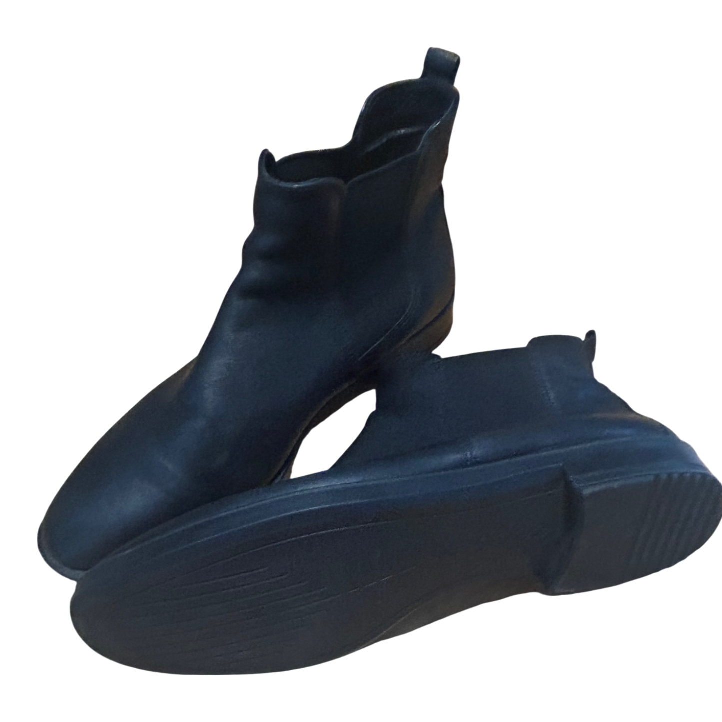 Ecco Stiefeletten Damen Schuhe Gr 39 Schwarz Leder Chelsea Gummizug Portugal