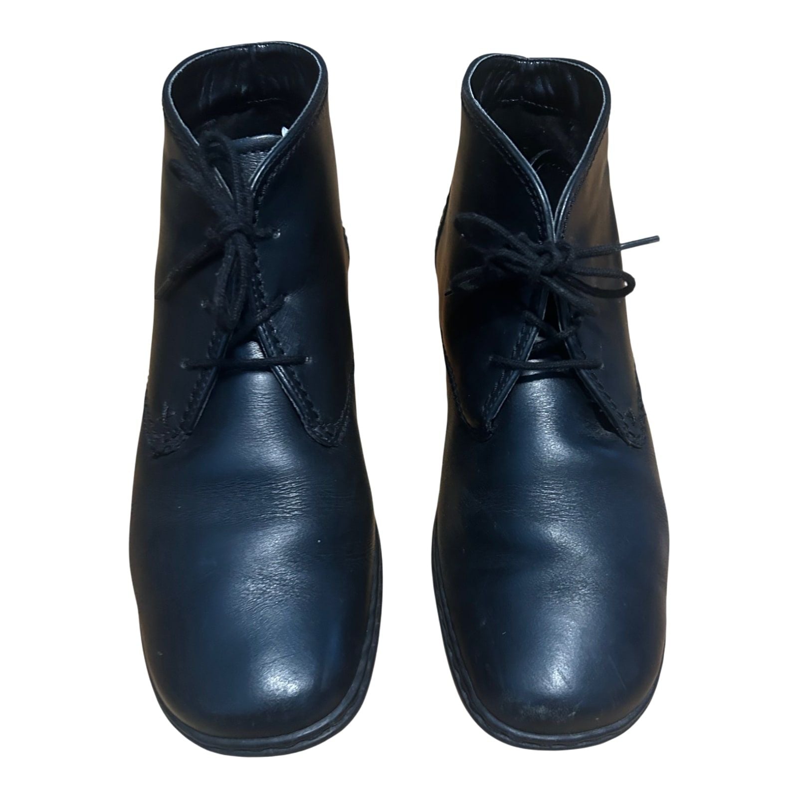 Jenny by ARA Damen Stiefeletten Gr 38,5 Schwarz Leder Schnürschuhe Gefüttert Komfort