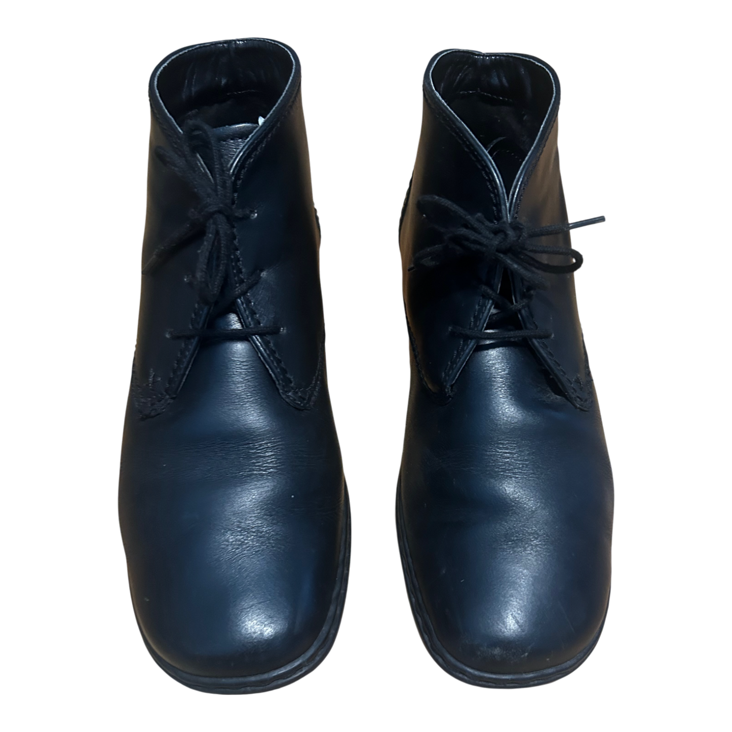 Jenny by ARA Damen Stiefeletten Gr 38,5 Schwarz Leder Schnürschuhe Gefüttert Komfort