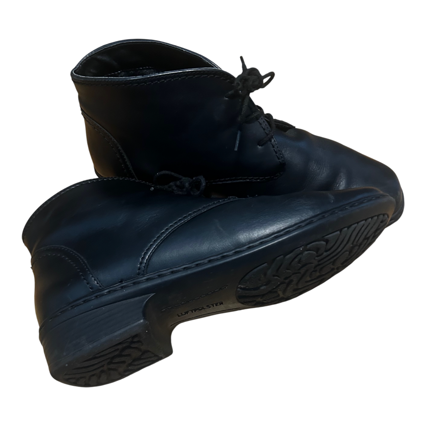 Jenny by ARA Damen Stiefeletten Gr 38,5 Schwarz Leder Schnürschuhe Gefüttert Komfort