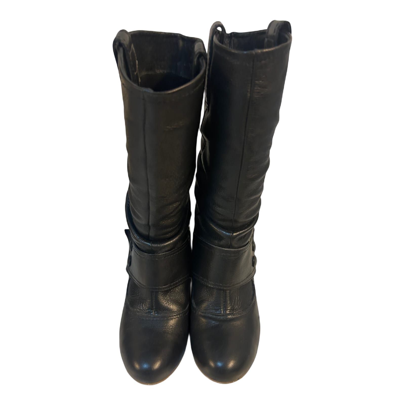 Görtz Leder Stiefeletten Schwarz Gr 39 Echtleder Knöchelhoch Holzabsatz Elegant