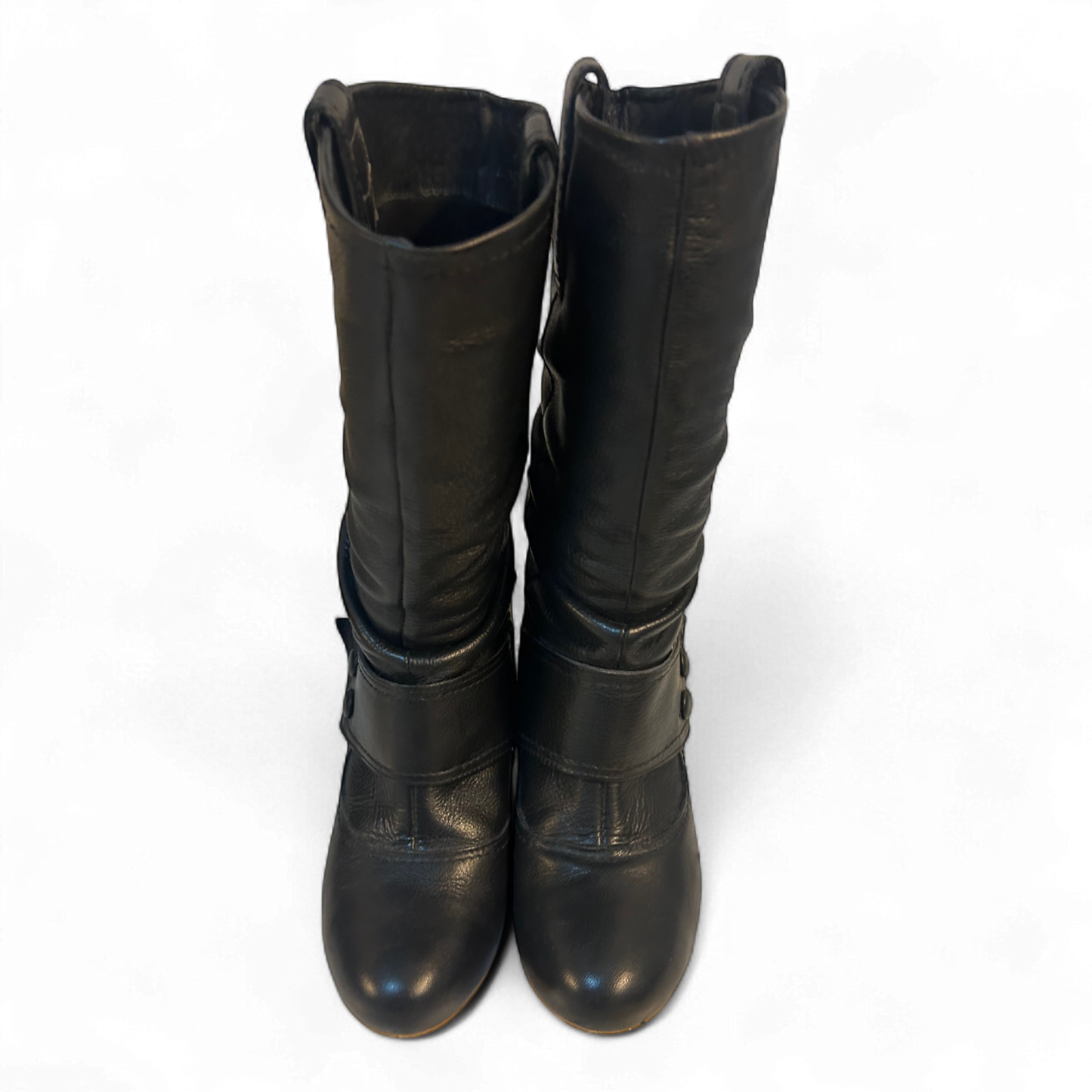 Görtz Leder Stiefeletten Schwarz Gr 39 Echtleder Knöchelhoch Holzabsatz Elegant