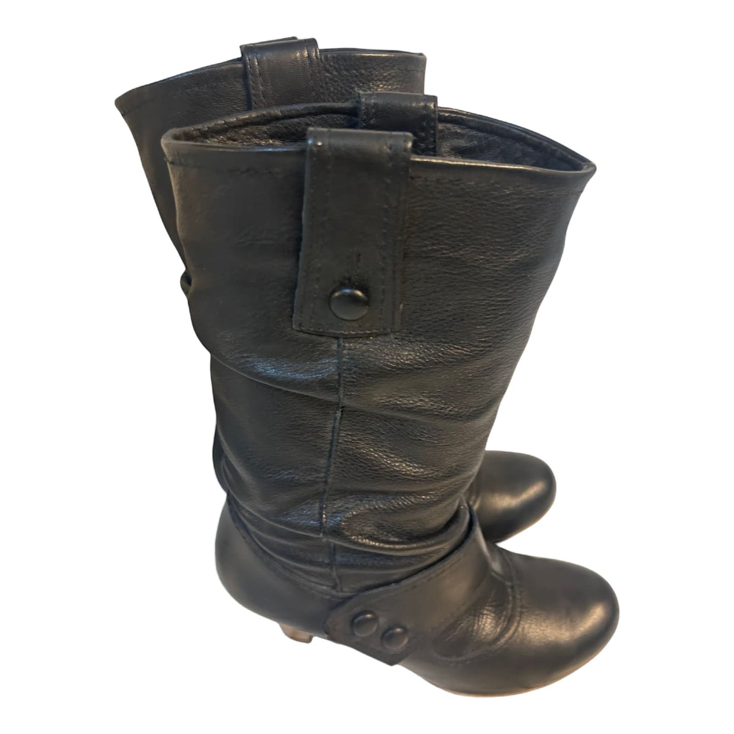 Görtz Leder Stiefeletten Schwarz Gr 39 Echtleder Knöchelhoch Holzabsatz Elegant