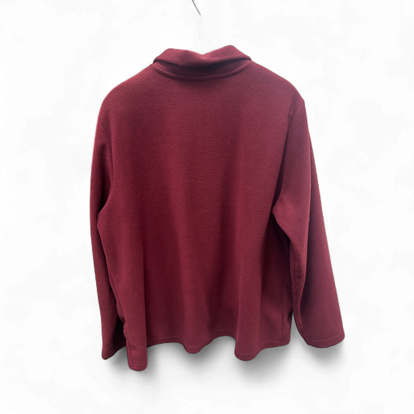 Bonprix Fleecejacke Weinrot Gr 48 Reißverschluss Taschen Polyfleece Langarm