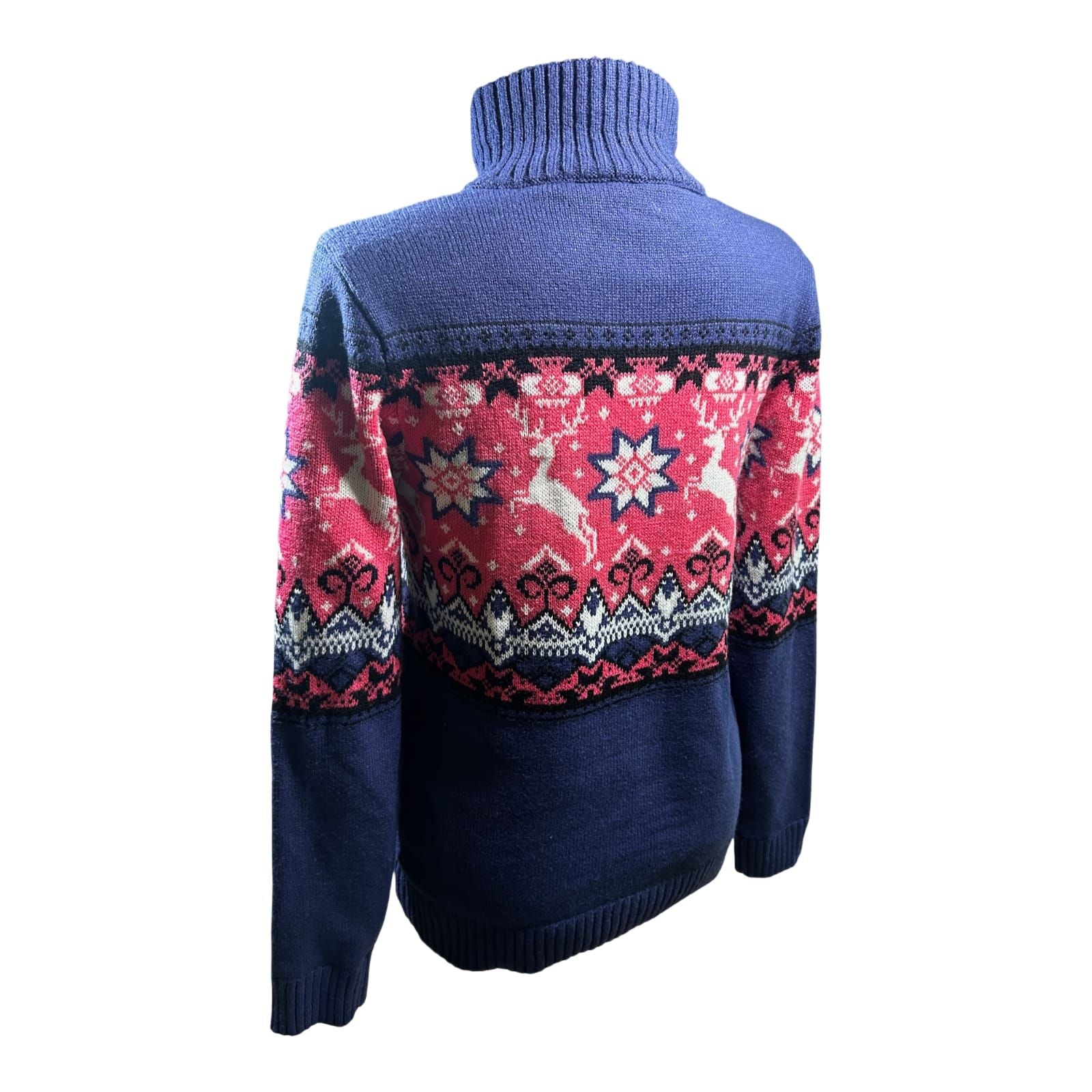 Crivit Sports Troyer Damen Pullover Gr S Lila Pink Norweger Muster Outdoor