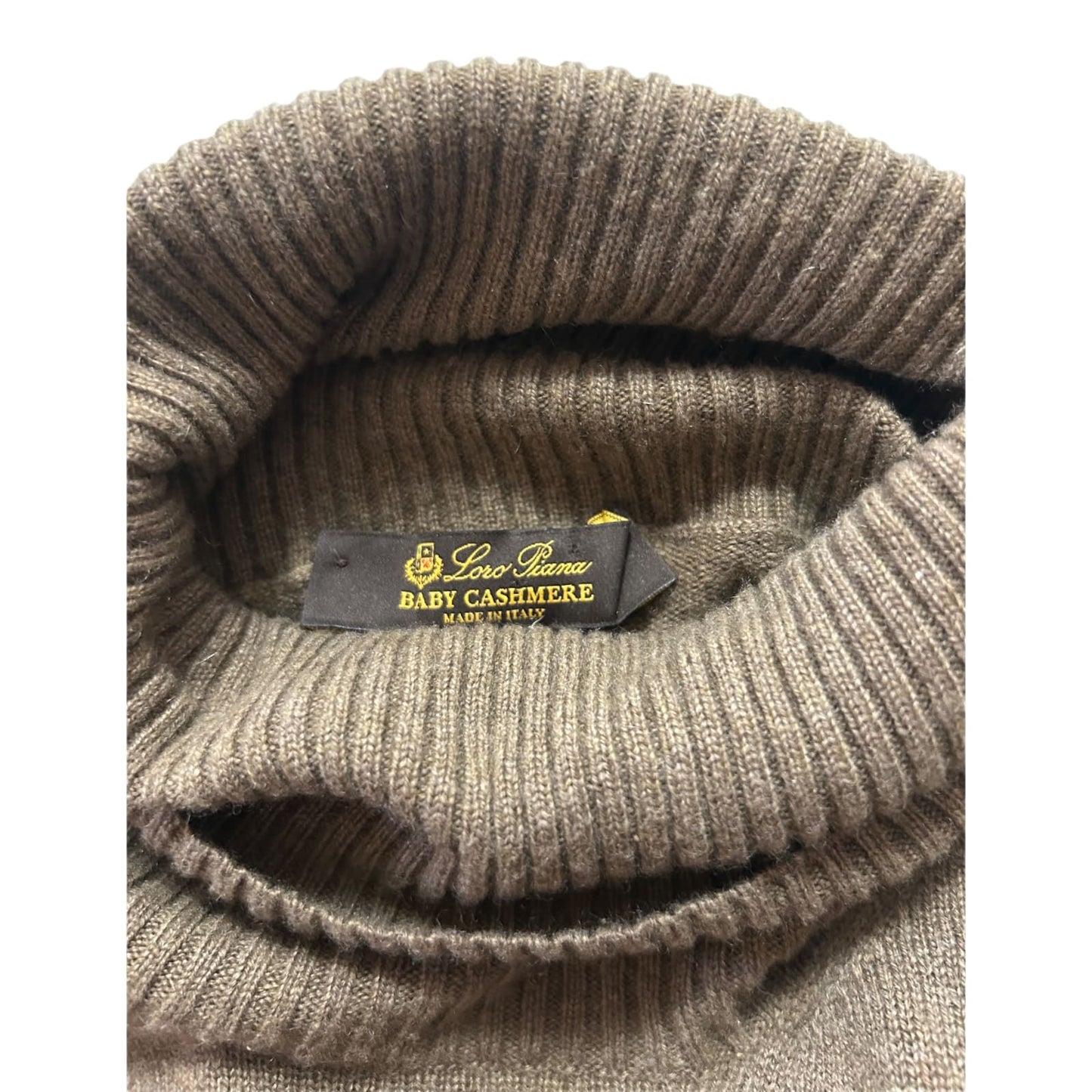 Loro Piana Rollkragenpullover Damen Beige Cashmere Strick Italien Deutsche Gr 38