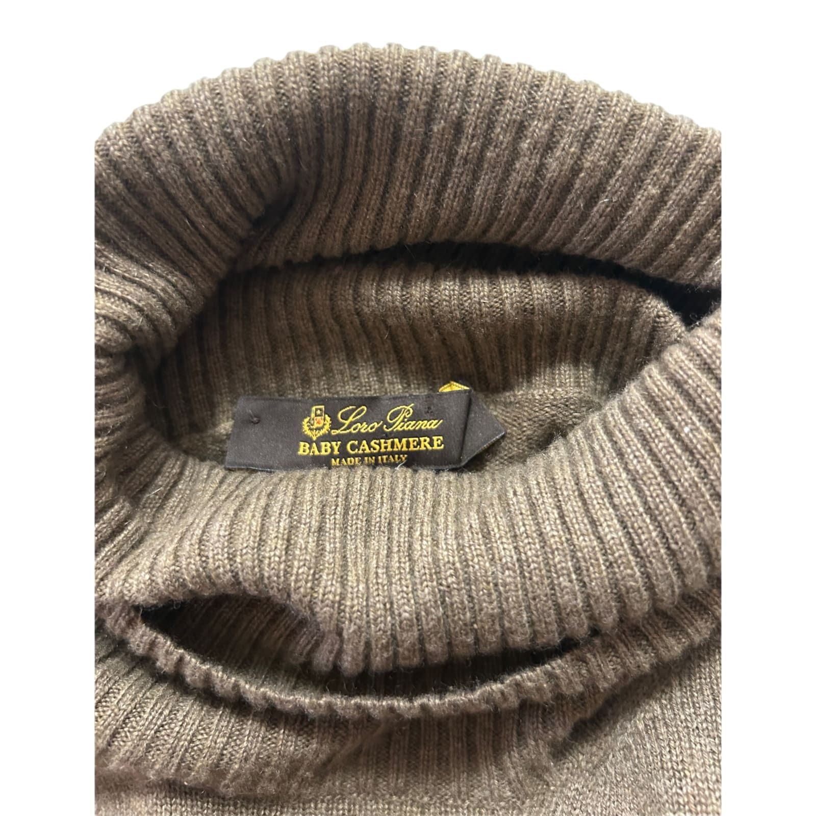 Loro Piana Rollkragenpullover Damen Beige Cashmere Strick Italien Deutsche Gr 38