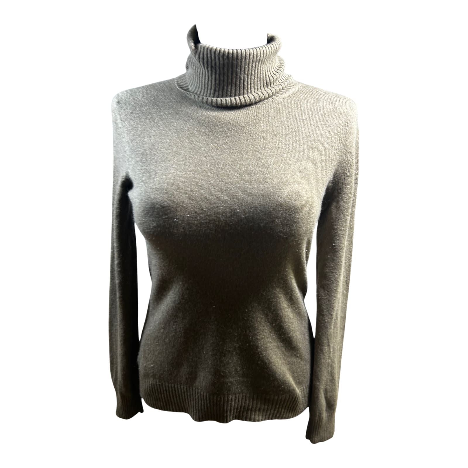 Loro Piana Rollkragenpullover Damen Beige Cashmere Strick Italien Deutsche Gr 38