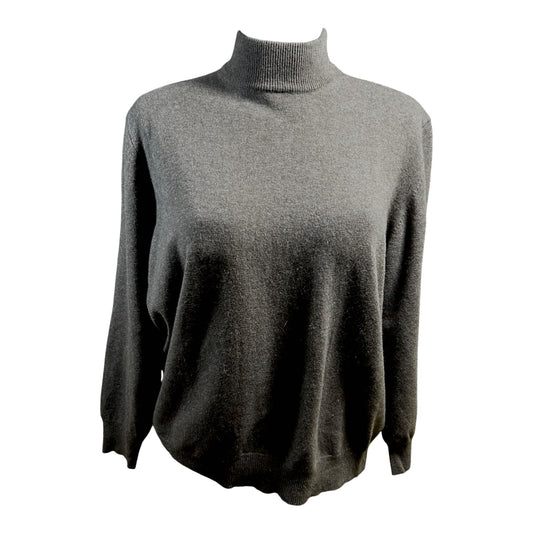 Marco Pecci Rollkragenpullover Damen Strickpullover Braun 3XL Wolle Angora Elegant
