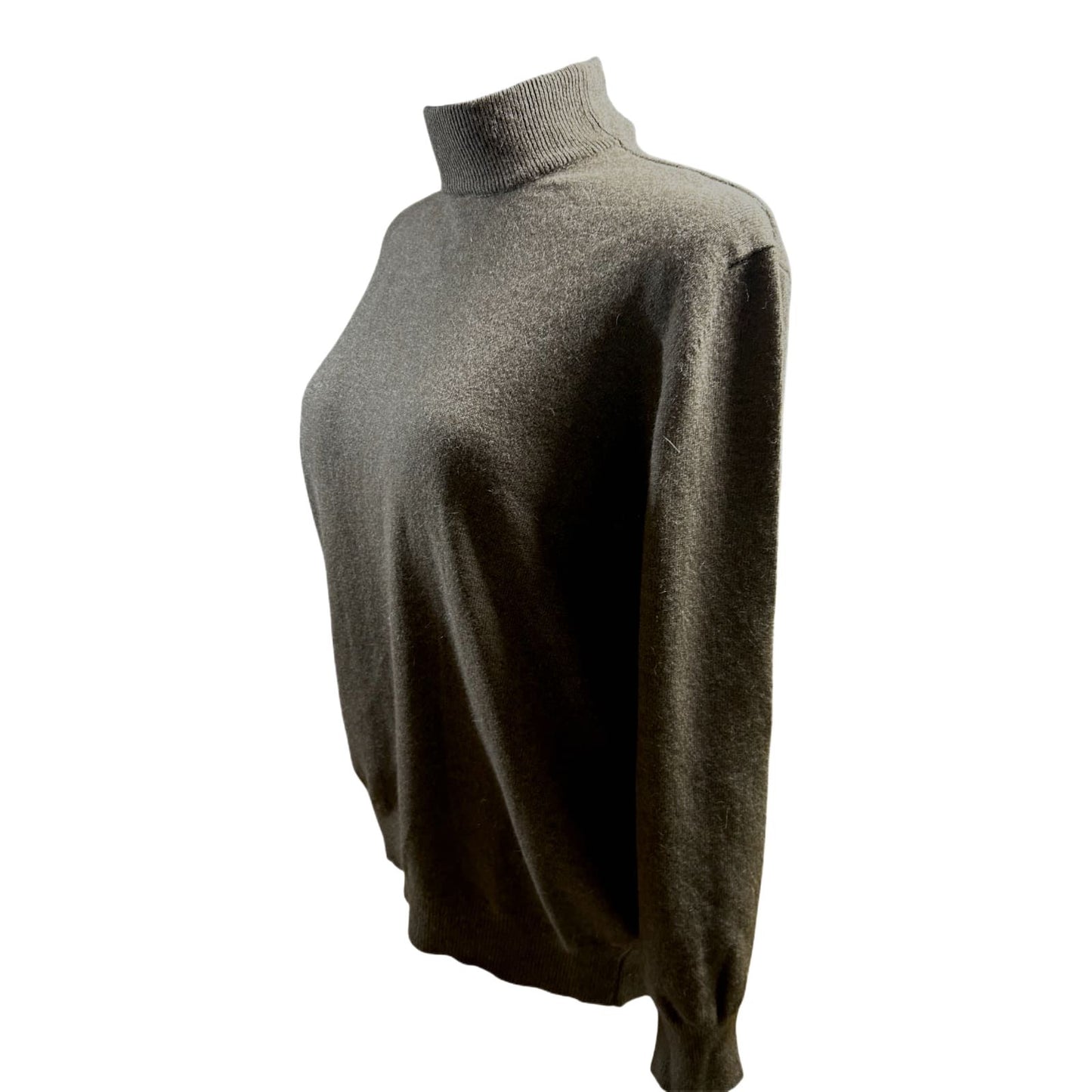 Marco Pecci Rollkragenpullover Damen Strickpullover Braun 3XL Wolle Angora Elegant