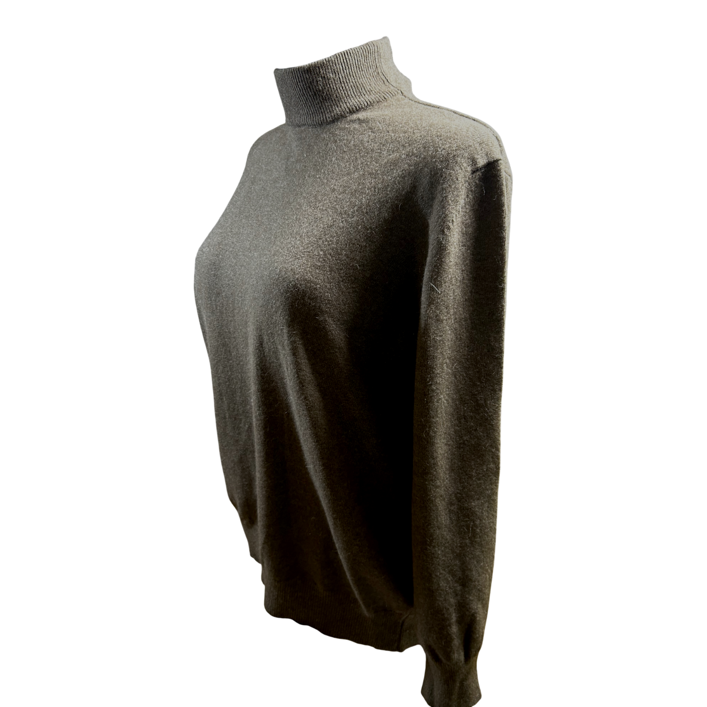 Marco Pecci Rollkragenpullover Damen Strickpullover Braun 3XL Wolle Angora Elegant