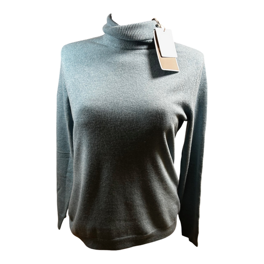 Galeria Cashmere Rollkragenpullover Damen Gr 38 Türkis Kaschmir Fein Strick