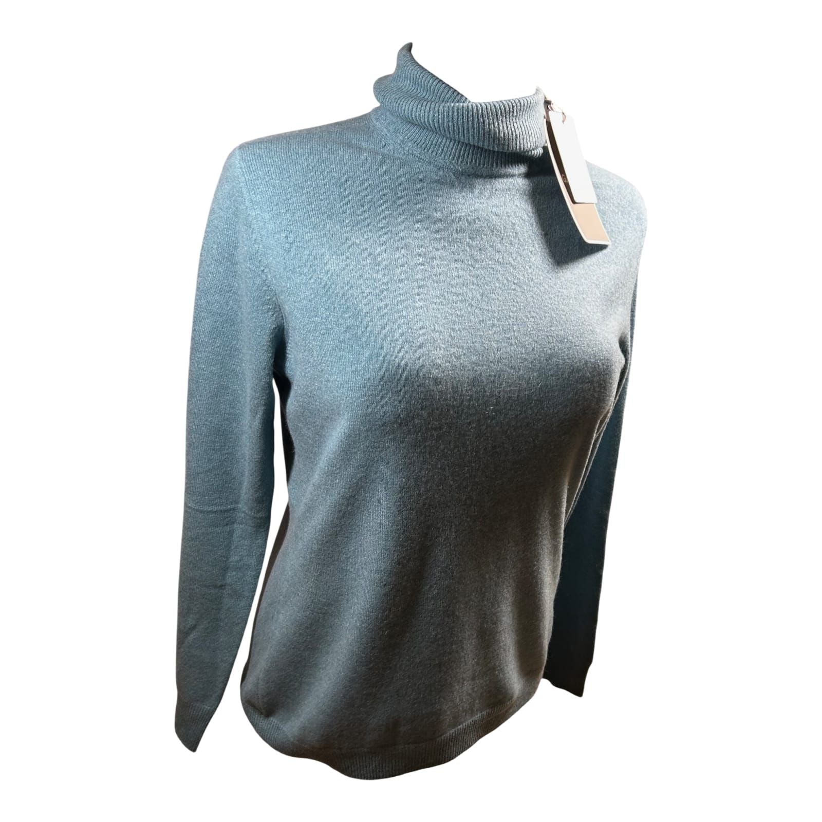 Galeria Cashmere Rollkragenpullover Damen Gr 38 Türkis Kaschmir Fein Strick