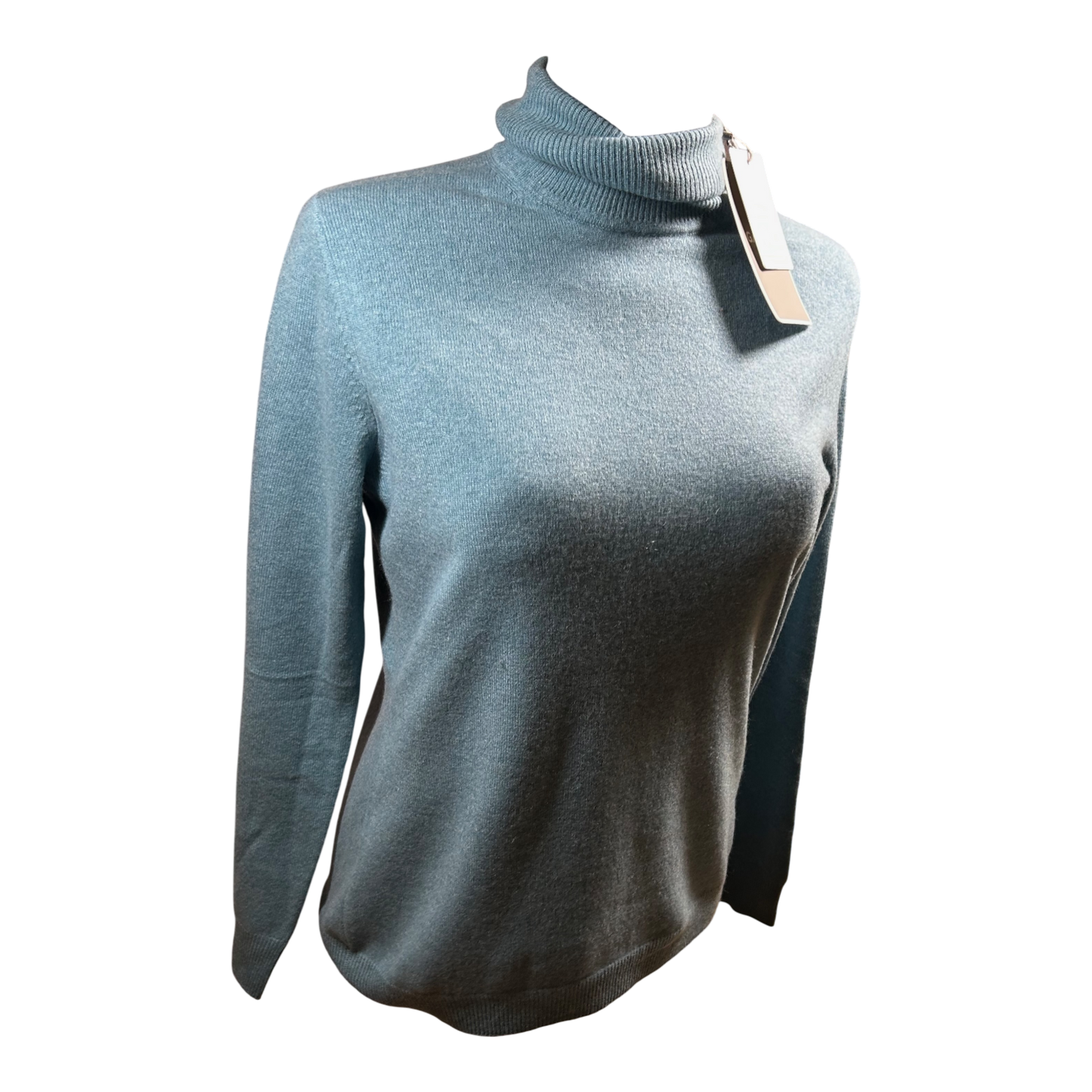 Galeria Cashmere Rollkragenpullover Damen Gr 38 Türkis Kaschmir Fein Strick