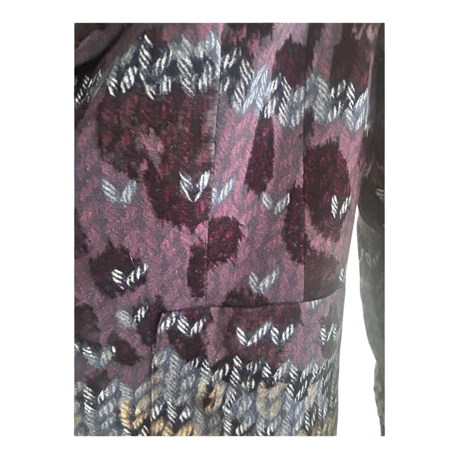 Steilmann Blazer lila Samt-Optik Gr. M tailliert elegant Muster gefüttert