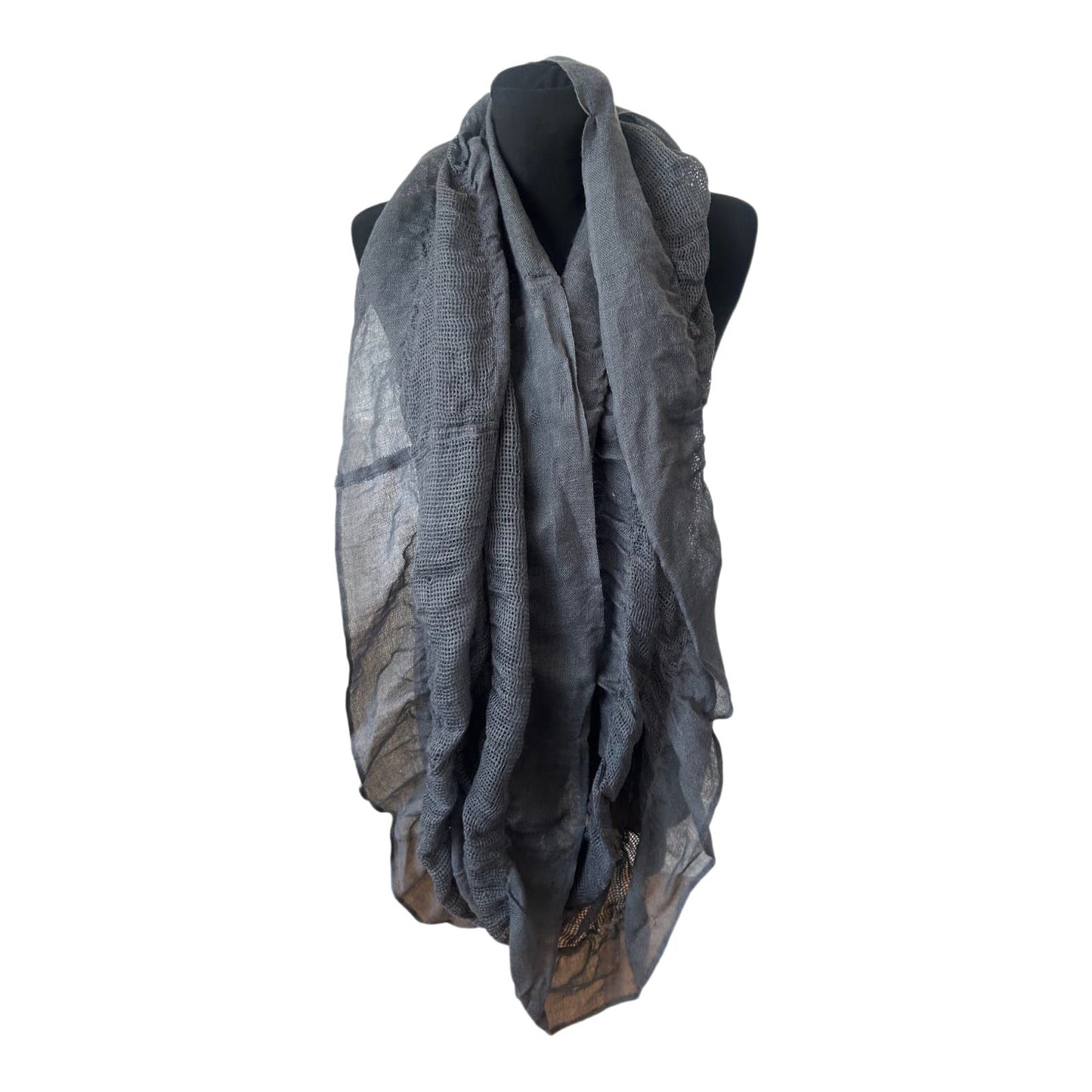 Pieces Damen Loop Schal Grau XXL weich Baumwolle Oversize 200x70