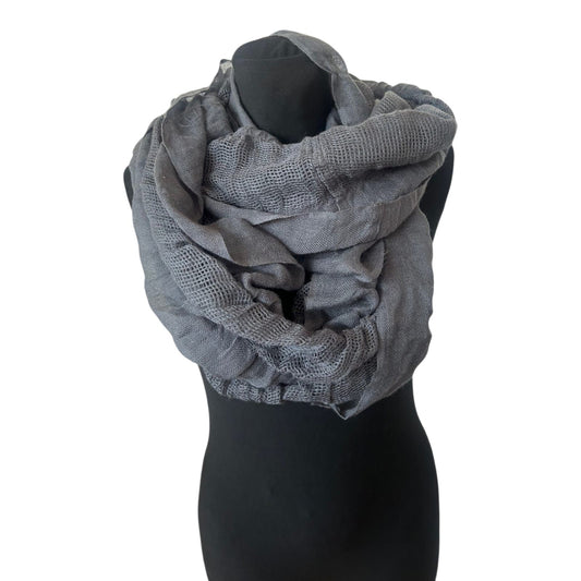 Pieces Damen Loop Schal Grau XXL weich Baumwolle Oversize 200x70
