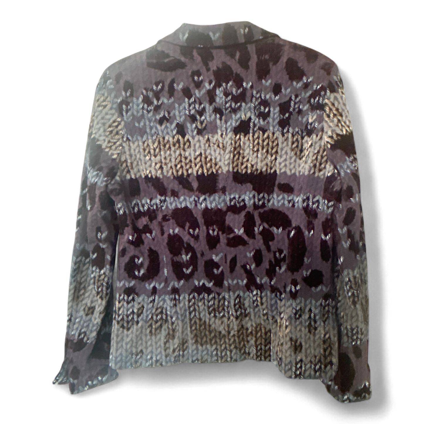 Steilmann Blazer lila Samt-Optik Gr. M tailliert elegant Muster gefüttert