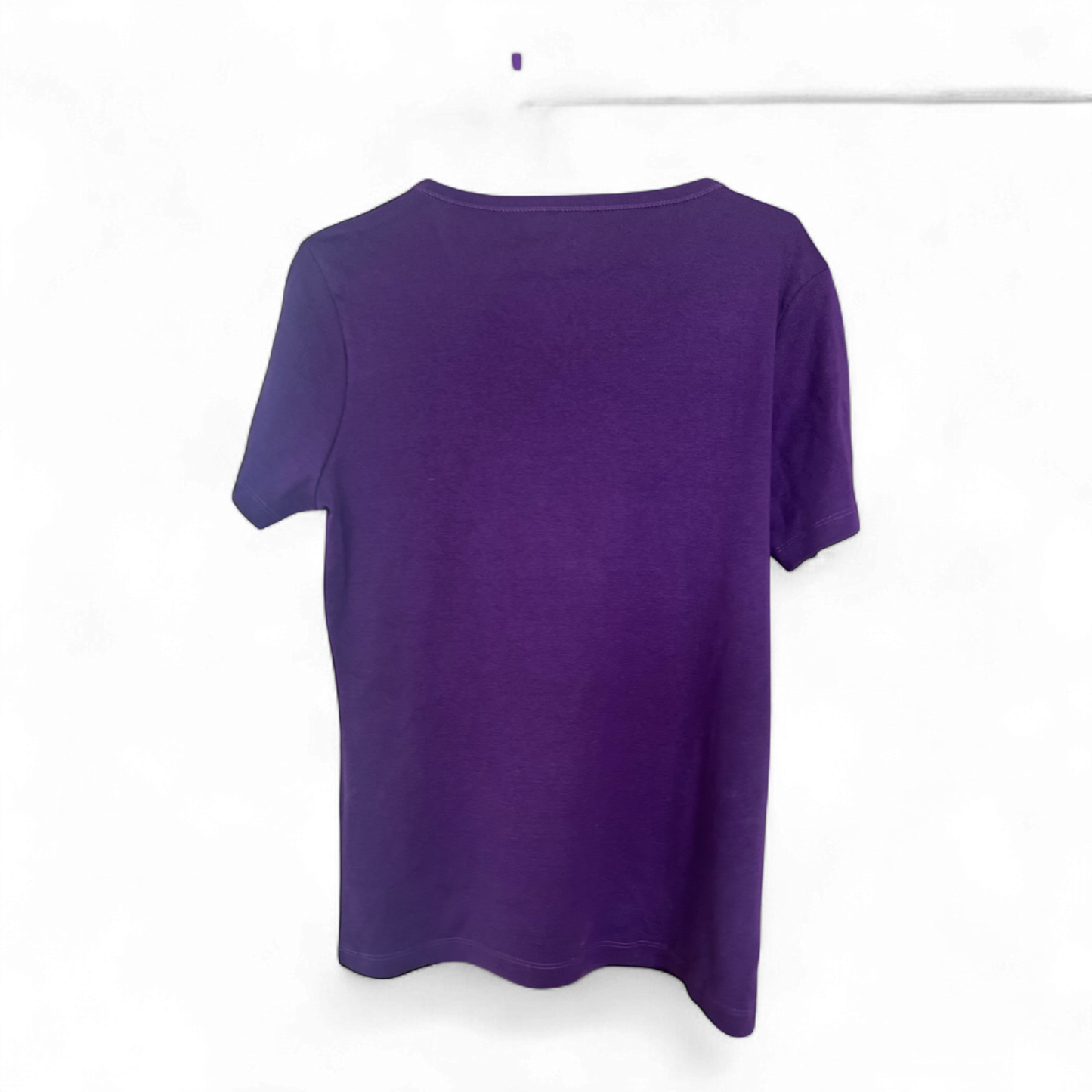 Montego T-Shirt Damen Lila Gr XL Baumwolle Kurzarm Rundhals Basic Uni