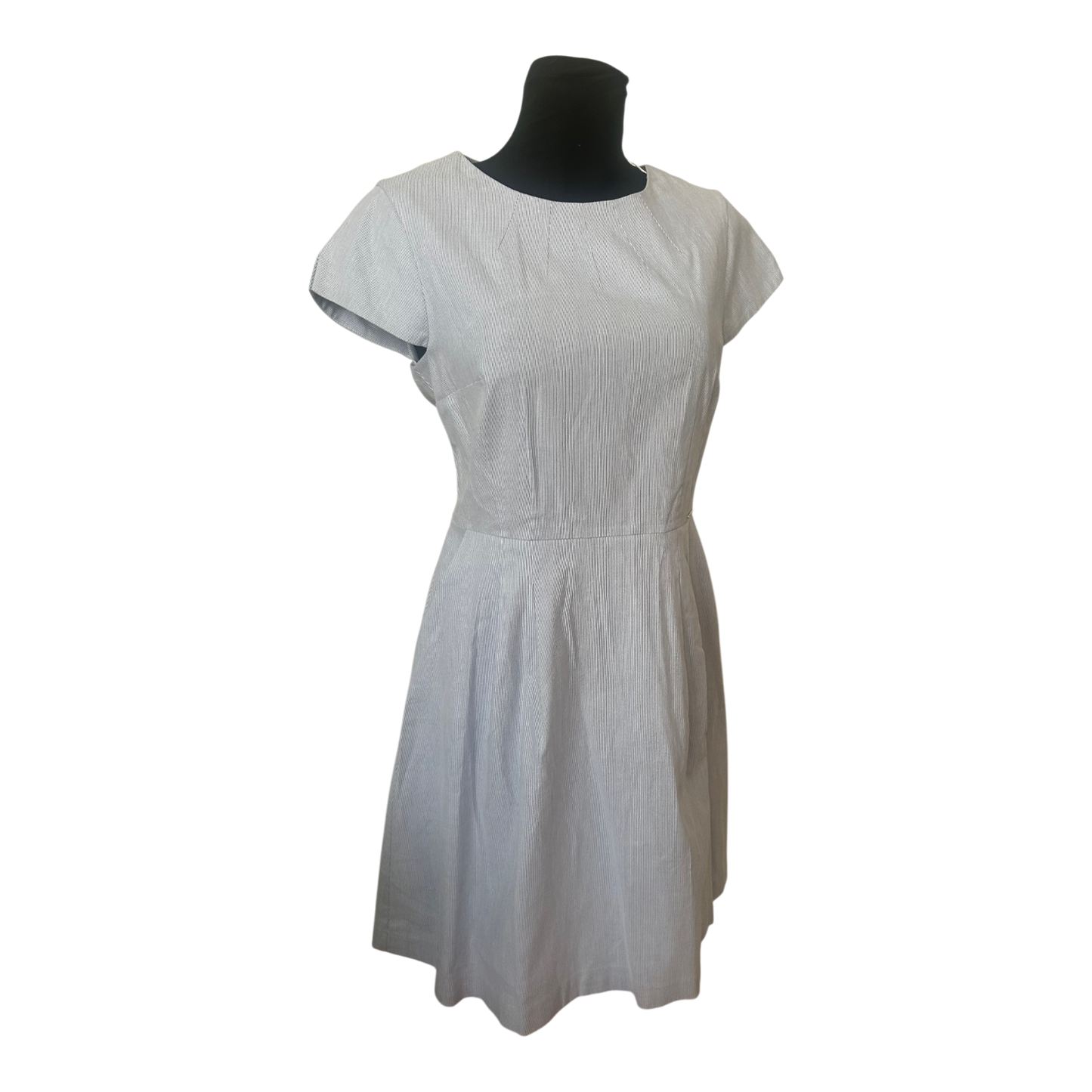 Orsay Kleid Gr. 42 Neu Etikett Blau Weiß Gestreift Baumwolle Sommer Gürtel